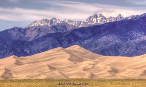 c84-1b-Star Dune Framed by the  Sangre de Cristo Mountains in Great Sand Dunes National Park Colorado.jpg